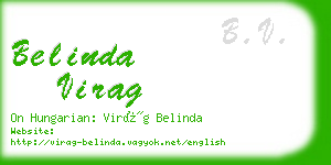 belinda virag business card